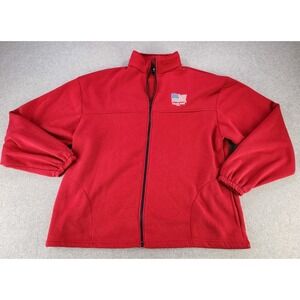 Team USA 2015 Olympics Mens Fleece Jacket Red Mock Neck Full Zip Embroidered 3XL